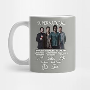 Supernatural All  Cast Signed 15th Anniversary 2005  2022 Mug